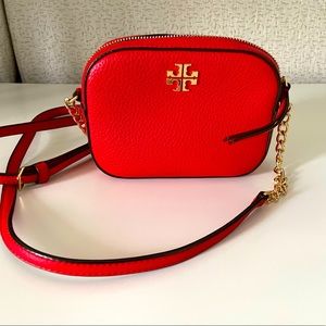 Tory Burch mini red leather crossbody